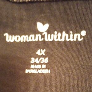 🐮🐄 Woman Within Plus Size Short Sleeve Blouse